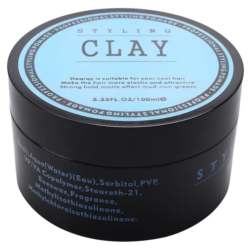 

Fashion Matte Finished Hair Styling Clay Daily Use Mens Hair Clay High Strong Hold Low Shine Hair Styling Wax 100Ml
