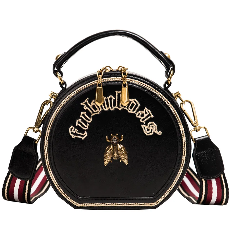 

Женская круглая Повседневная сумка через плечо, женская сумка с вышивкой, Женская универсальная забавная ручная сумка, сумки через плечо, ж...