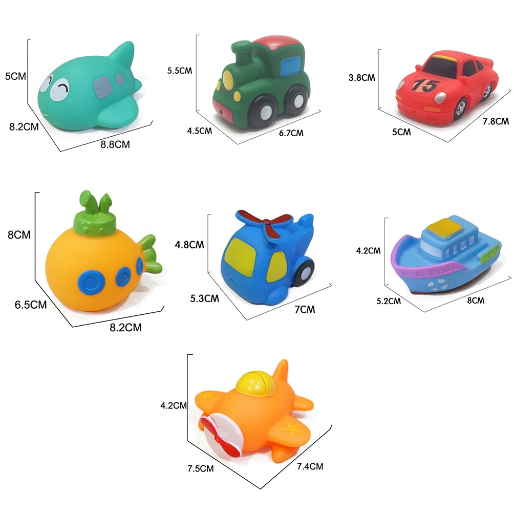 7 шт. детский игрушечный автомобиль для купания|Игрушки ванной| |