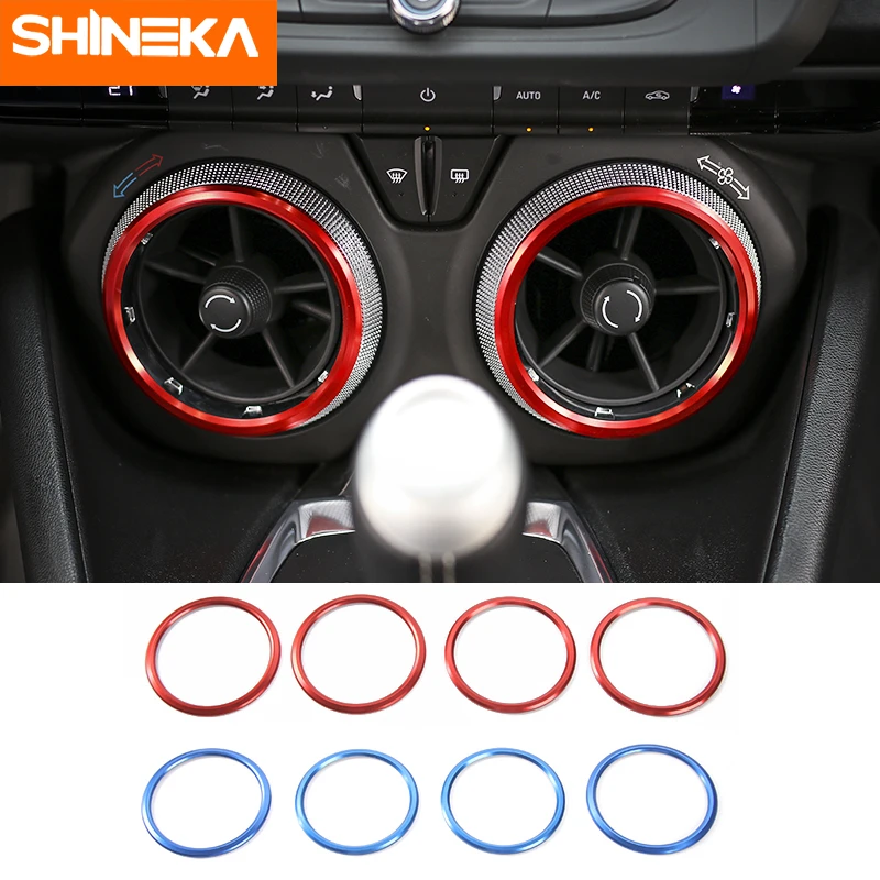 

SHINEKA Air Condition Outlet Vent Trim AC Ring Bezels for Chevrolet Camaro 2017+ Car Styling Accessories
