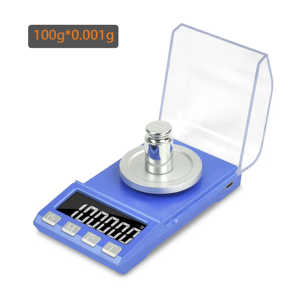 Toolour100g/50g X 0,001g мини точность ювелирной шкалы ЖК-дисплей портативные весы usb зарядка для лабораторной медицины электронные