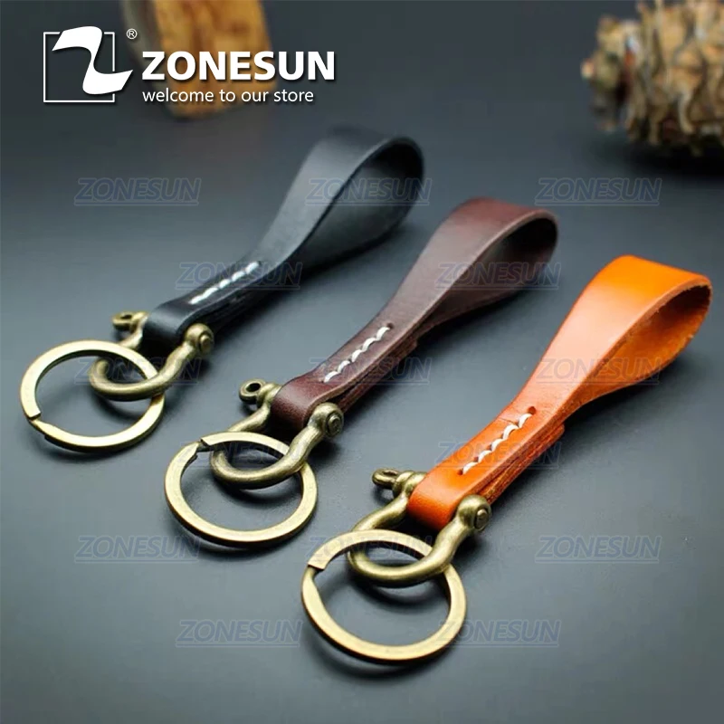 

ZONESUN Custom Leather Key Chain Die Cuts For Handmade Key Ring DIY Key Fob Hang Decoration Cutting Clicker Die Steel Rule Die