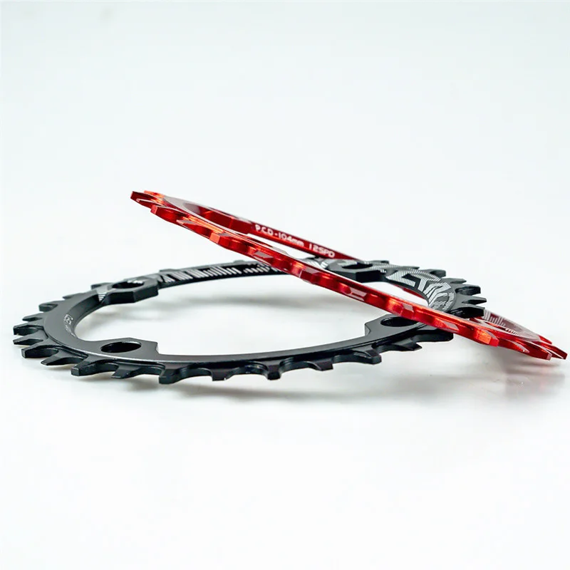 Zracing велосипедная Кривошип 104BCD круглая узкая широкая цепь, 32T 34T 36T CNC MTB велосипедная круглая цепная колесо Одиночная шатунная пластина
