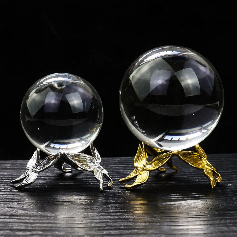 Металлическая подставка-держатель в виде бабочки для хрустального шара сфера