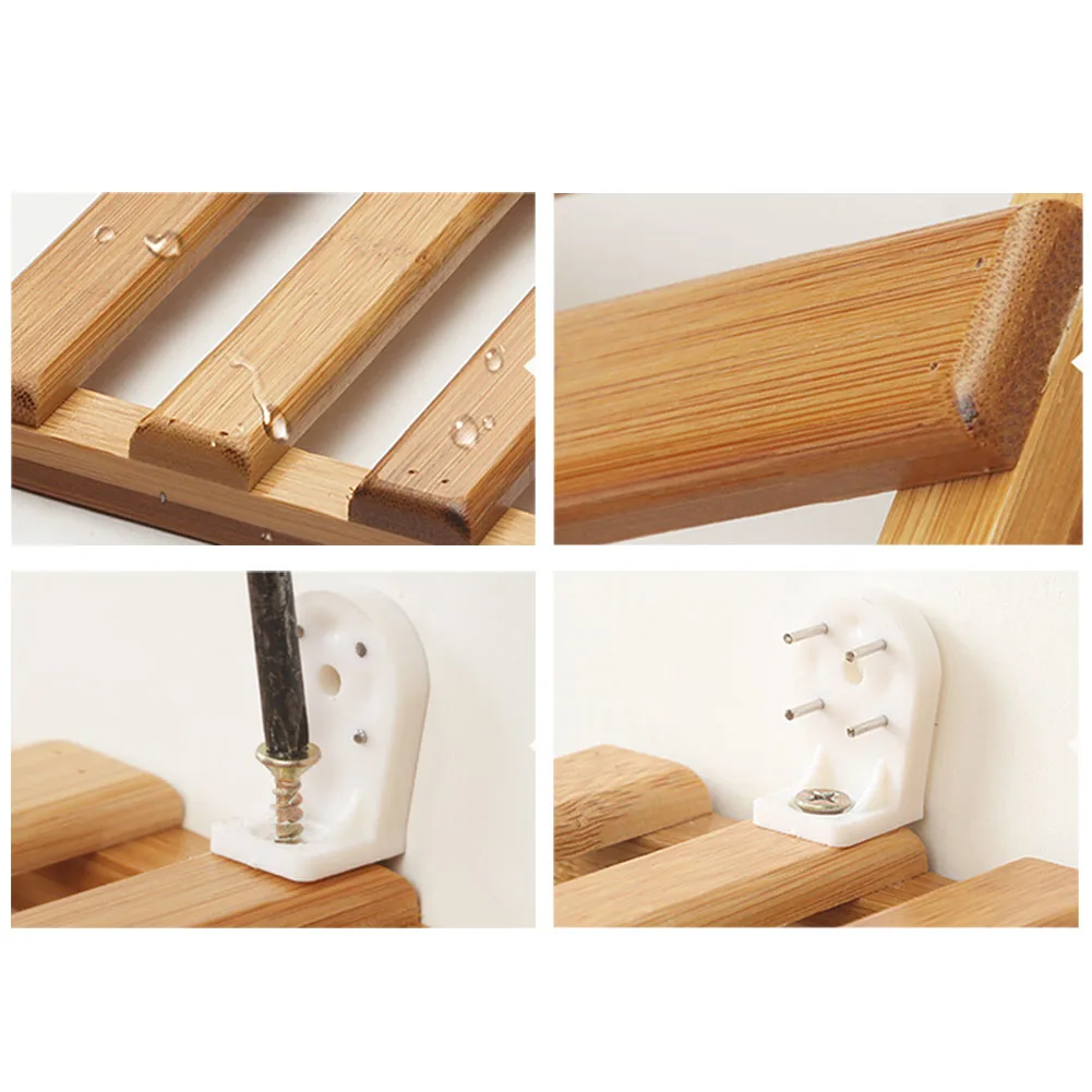 Настенная Цветочная полка бамбуковая столовая вешалка в качестве украшения дома