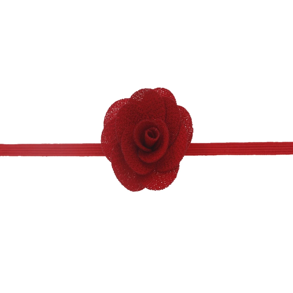 4cm baby headband Mini DIY Flowers Elastic Headband Kids Flower Chiffon Christmas Hairband Wedding Girls Hair Accessories | Аксессуары