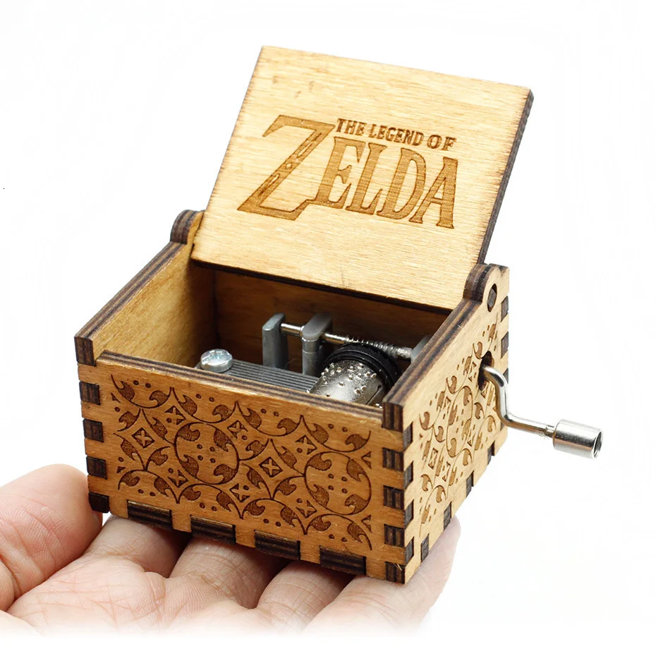 The Legend of Zelda Старинная резная деревянная ручка queen Музыкальная шкатулка Рождественский подарок на день рождения вечерние украшения для украшения - Цвет: The Legend of Zelda