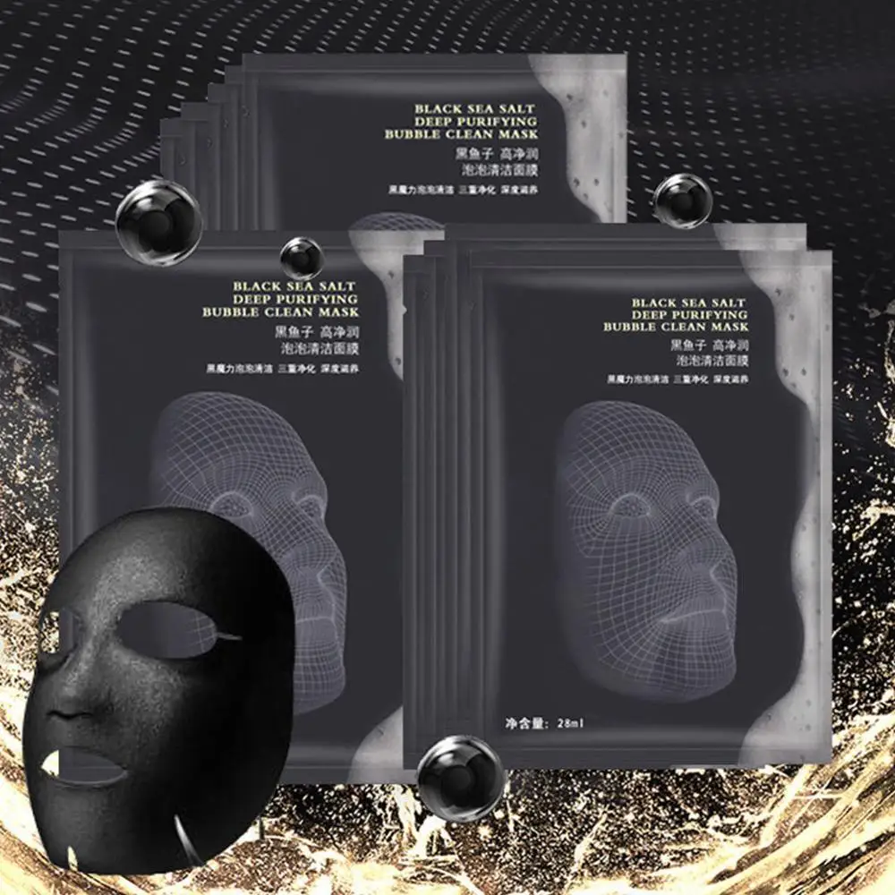 Детокс кислородный пузырьковый лист маска Корейская Косметика Увлажняющий