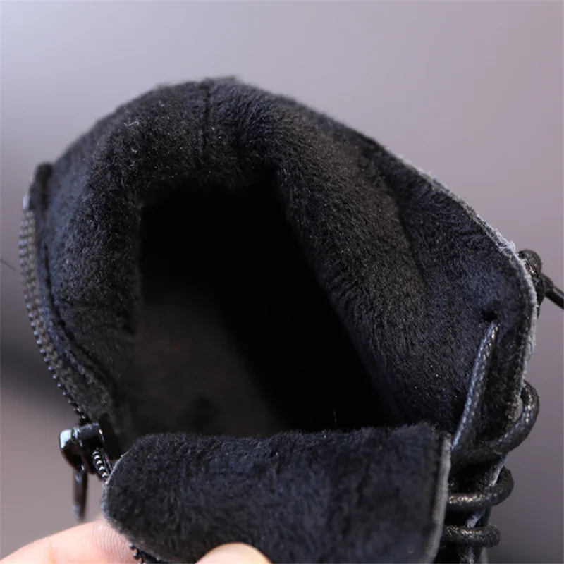 DIMI/зимняя детская обувь из натуральной кожи Ботинки Martin для мальчиков и девочек