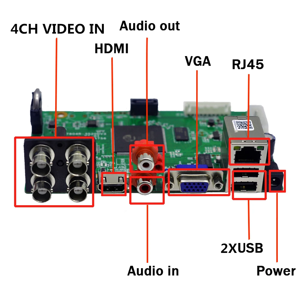 

4Channel 5MP-N CCTV Recorder 5 in1 AHD CVI TVI CVBS 4CH CCTV DVR board Hybrid NVR Motion Detection for 2MP 4MP 5MP AHD Cameras