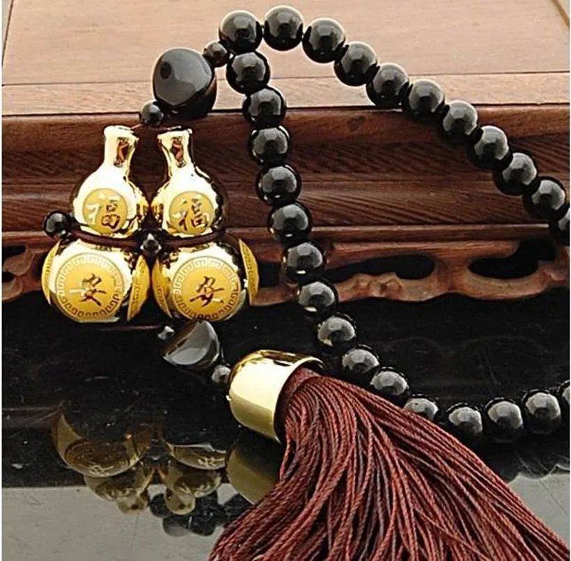 1 шт . Позолоченные двойные стеклянные бусины в виде тыквы амулет для безопасного