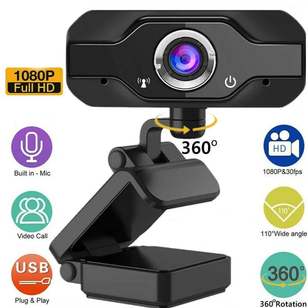 1080p камера 4K веб Камера с микрофоном ПК для компьютера HD Web Full USB Cam Веб в прямом