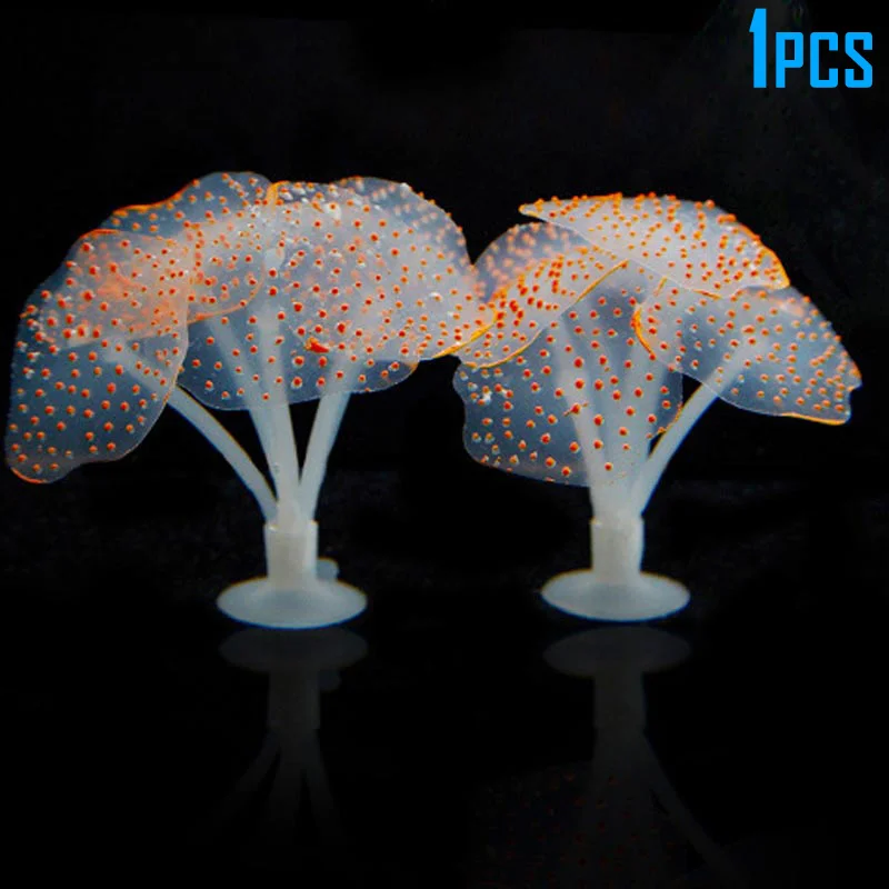 Fish Tank Glowing Artificial Jellyfishes Silicone Simulated Aquatic Plants Fluorescent Vivid Jellyfish Aquarium Decor 669 - Цвет: 2
