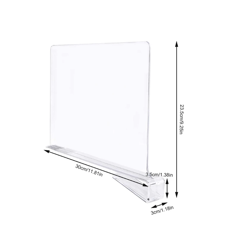 

2 Pcs Clear Acrylic Shelf Dividers for Closet Wood Closets Shelf Separator and Organizer Multipurpose Partition Plate