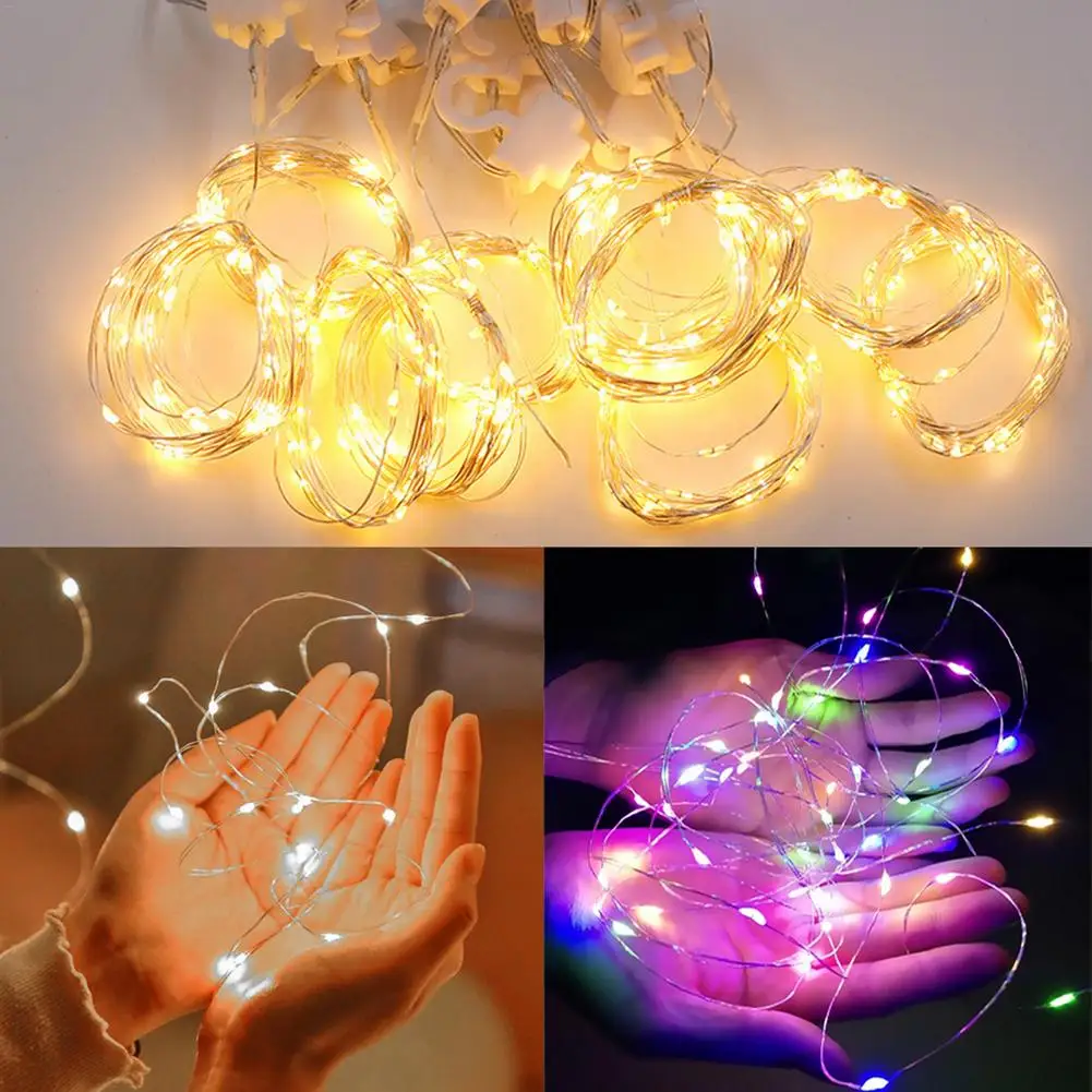 

copper wire curtain light USB 8-mode Flashing String Light birthday party Anniversary Waterproof Dimmable Decor LED bulbs