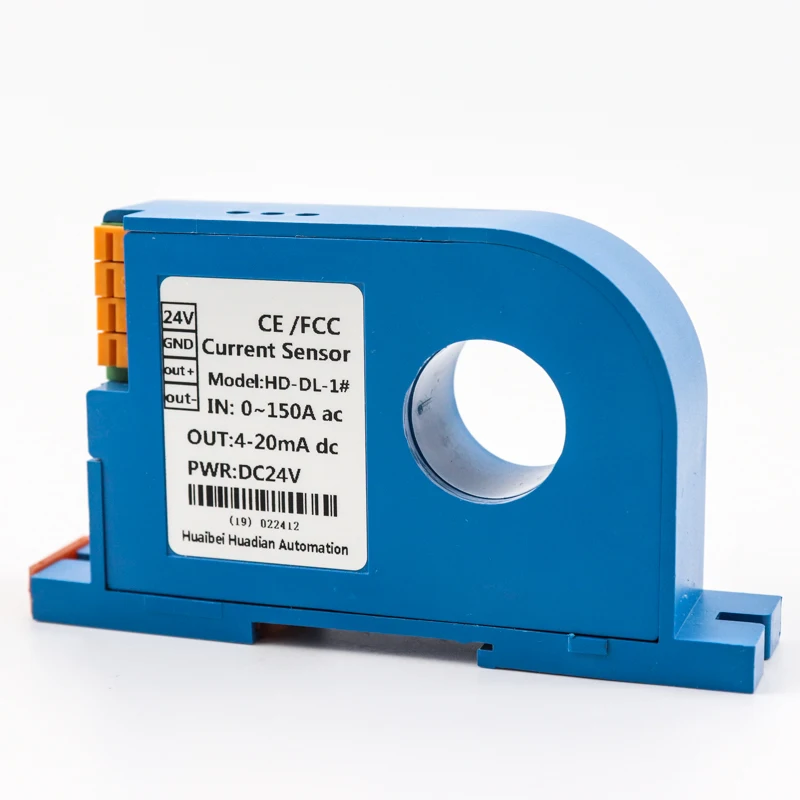 

current transmitter with 0-200a input 4-20ma hall current transmitter 25mm open loop current sensor