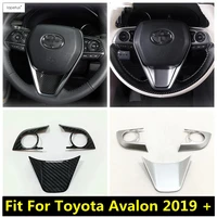 accessories for toyota avalon 2019 2020 2021 2022 abs steering wheel decor frame cover trim red matte carbon fiber interior