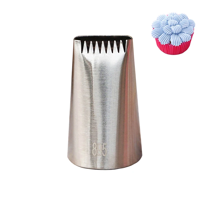 

#895 Icing Piping Nozzle Stainless Steel Seamless Welding Cake Pastry Tips Sugarcraft Fondant Bakeware Baking Pastry Tools