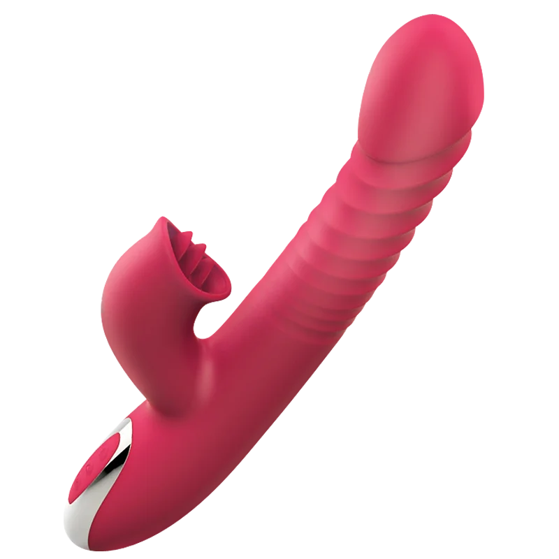 Вибратор фаллоимитатор игрушки телескопическое лизание клитора точки G