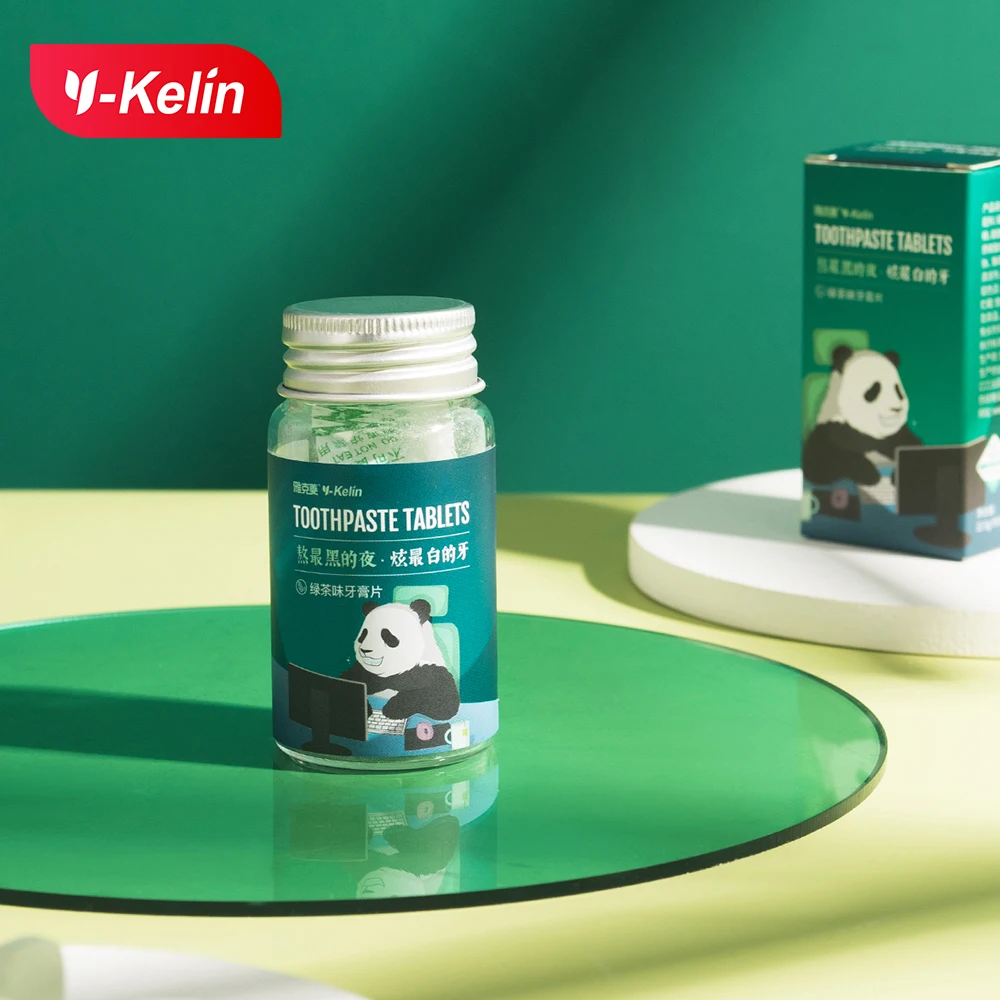 Y-Kelin 2021 новая зубная паста таблетки четыре вкуса отбеливание зубов уголь