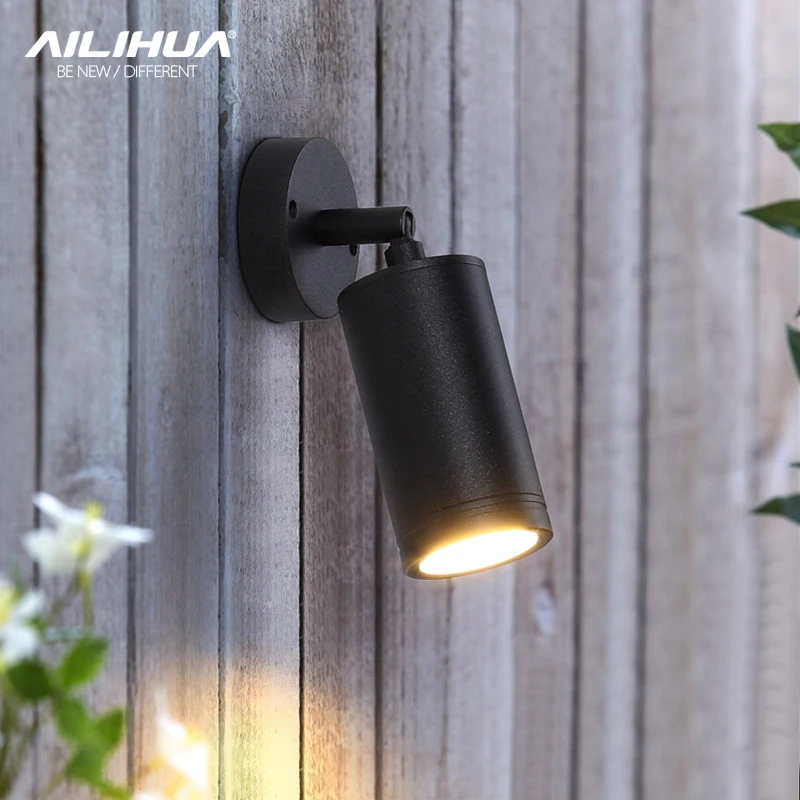 Outdoor spotlight waterproof projection lamp LED household outdoor adjustable angle wall lamp billboard lamp door headlamp