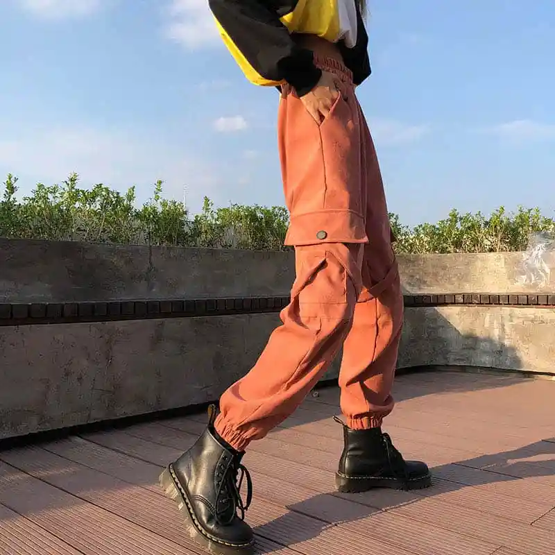 Брюки женские полной длины однотонные простые универсальные повседневные