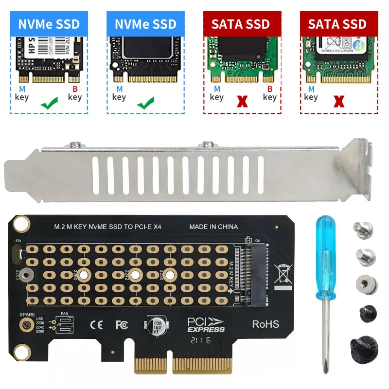 плата расширения ngff m 2 nvme ssd на pci express pcie 30 x4