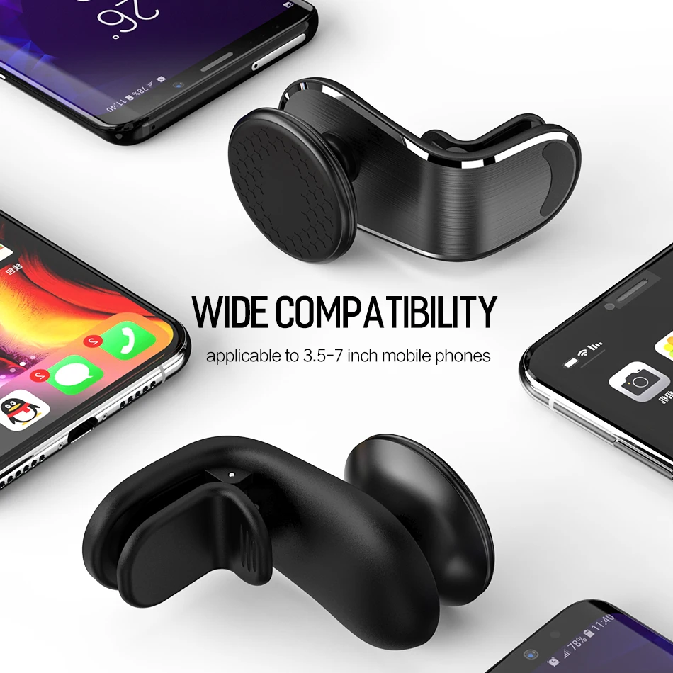 Rock обновленный магнитный автомобильный держатель для телефона для iPhone XS MAX X 8 7 6 Plus Xiaomi samsung 360 градусов крепление на вентиляционное отверстие приборная панель gps