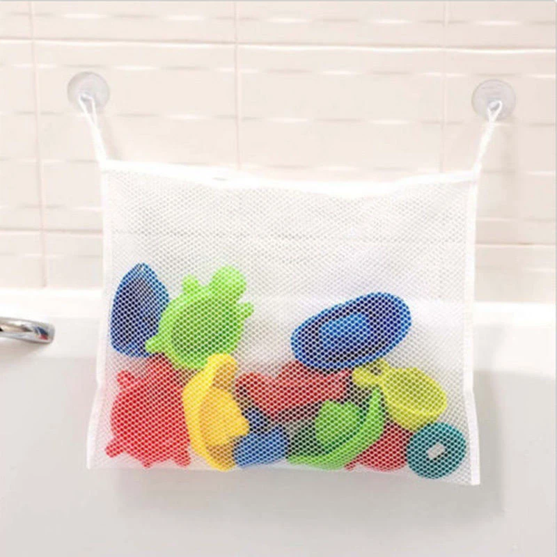 1 Pcs baby shower portable storage bag mesh hanging bag bathtub suction cup new fashion children's toy storage bag hot