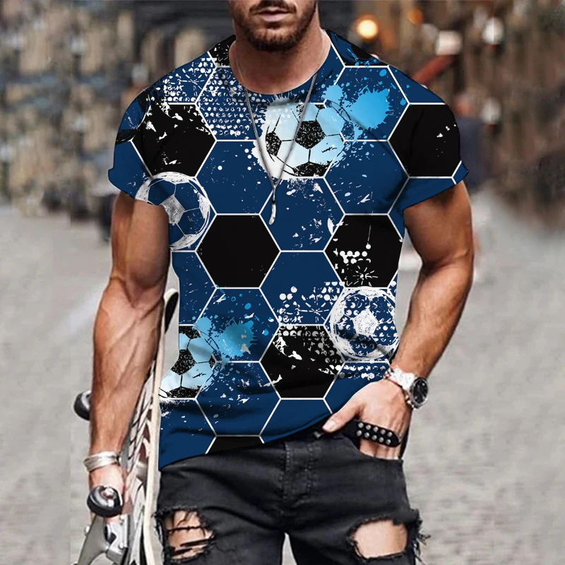 

Men's T-shirt Street Trend Top Rock Football Letter Street Graffiti Hip Hop Short Sleeve t shirt Retro Fashion Harajuku Tees 6XL