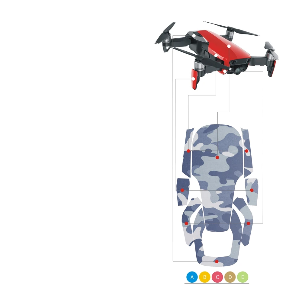 Водонепроницаемый стикер наклейка чехол для DJI Mavic Air Drone аксессуары красочные ПВХ