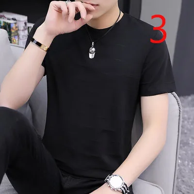 

2020 summer new trend of young people on the ice silk body shirt Slim Tide brand clothes