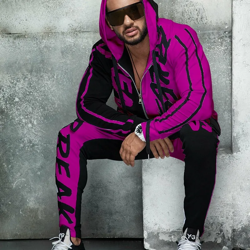 ZOGAA мужской спортивный костюм осенняя мода Повседневный для мужчин фитнеса с