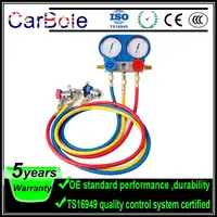Carbole 134a AC Manifold Guage Set Pressure Gause R134a R404A R22 R410A HVAC Refrigeration Charging Service Tools