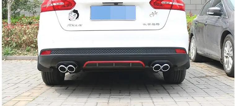 

For Focus Rear spoiler ABS Rear Bumper Diffuser Bumpers Protector For 2013-2017 Ford Focus Body kit bumper rear lip rear spoiler