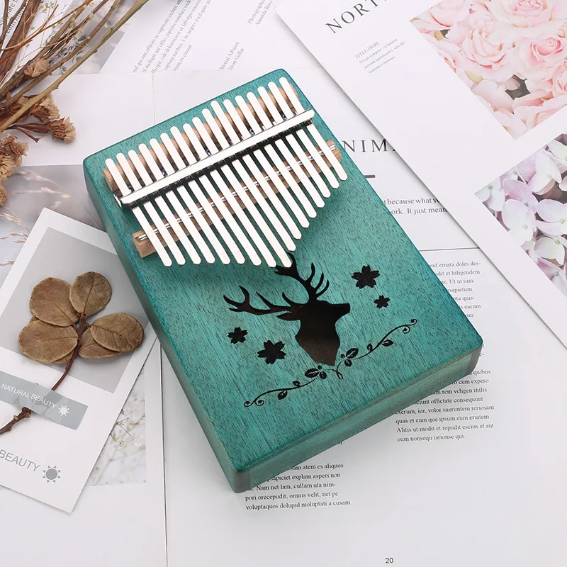 Высококачественное красное дерево 17 клавиш Kalimba большой пианино с молотком для