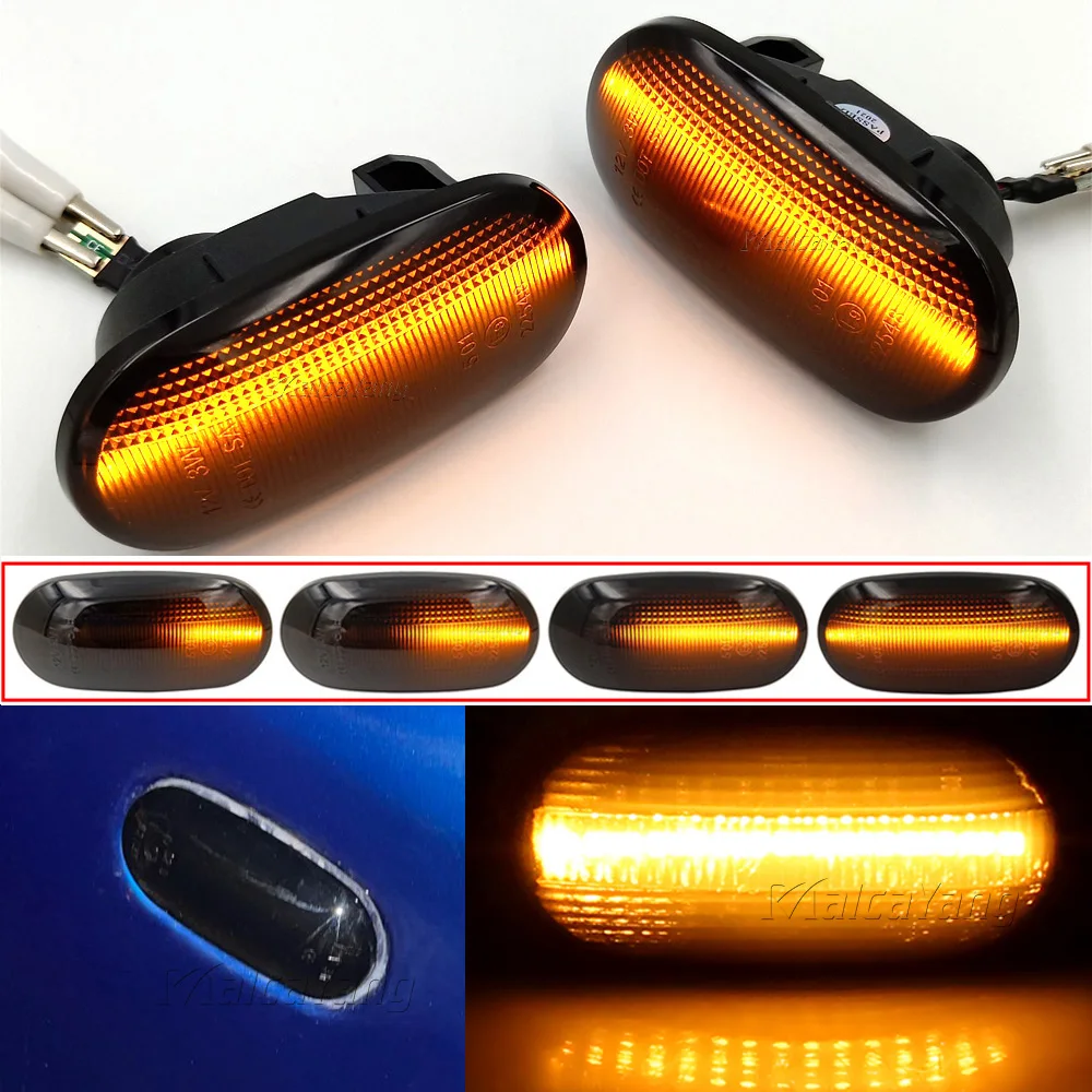 

2Pcs Dynamic LED Turn Signal Light Side Marker Sequential Blinker indicator For Mitsubishi Pajero Mirage Legnum Galant 1998-2005