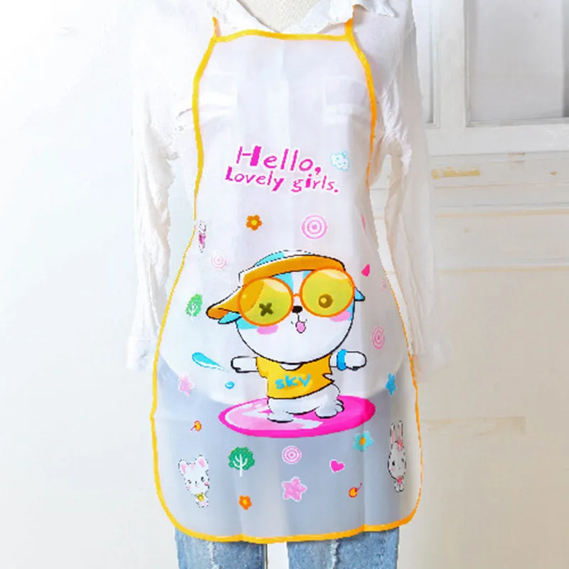 

Cartoon Apron Sleeve Kit Kitchen Art Baking Painting Waterproof Apron Kitchen Cleaning Supplies