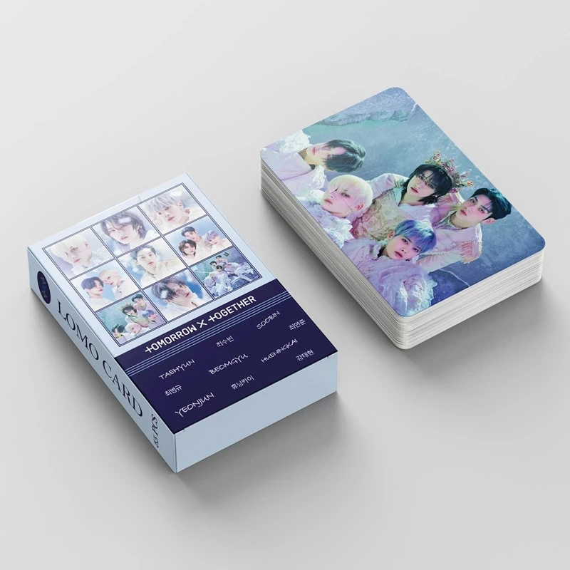 

55 шт./компл. 2021 Kpop TXT Lomo Cards The Хаоса глава: FREEZE альбом Фотокарта Высокое качество HD фото открытки в альбом