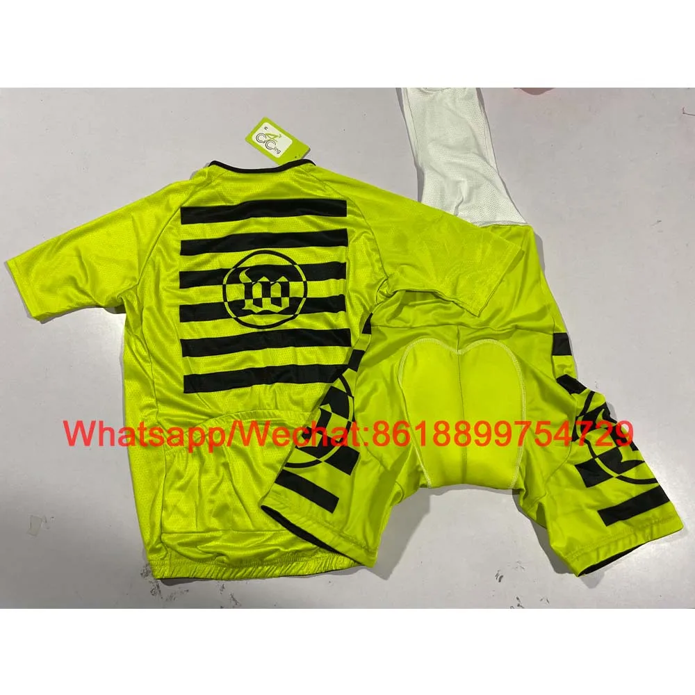 

Cycling Shirts Men Fluorescent Yellow Jersey Summer Bike Tops Wear Maillot Traje Ciclismo Hombre Wielerkleding Heren Set Zomer