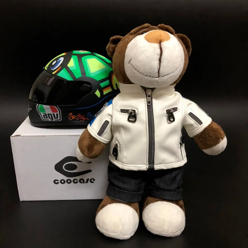 Украшения для дисплея шлем медведь кукла мотоцикл плюшевая электрический