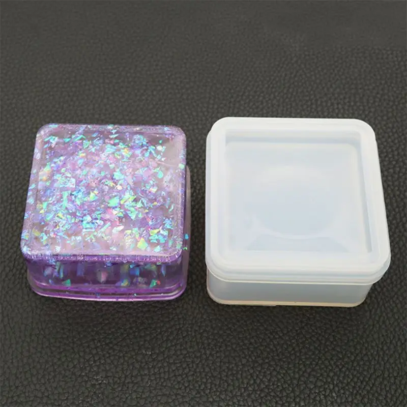 

Box Resin Molds, Jewelry Box Molds with Heart Shape Silicone Resin Mold Dried Flower Resin Decorative DIY Hand Crafts