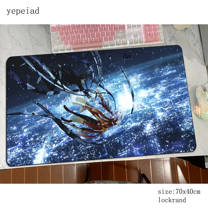 

Guilty Crown padmouse HD pattern accessory 800x400x3mm mouse pad Fashion gaming enterprise rubber mats keyboard mouse mat gamer