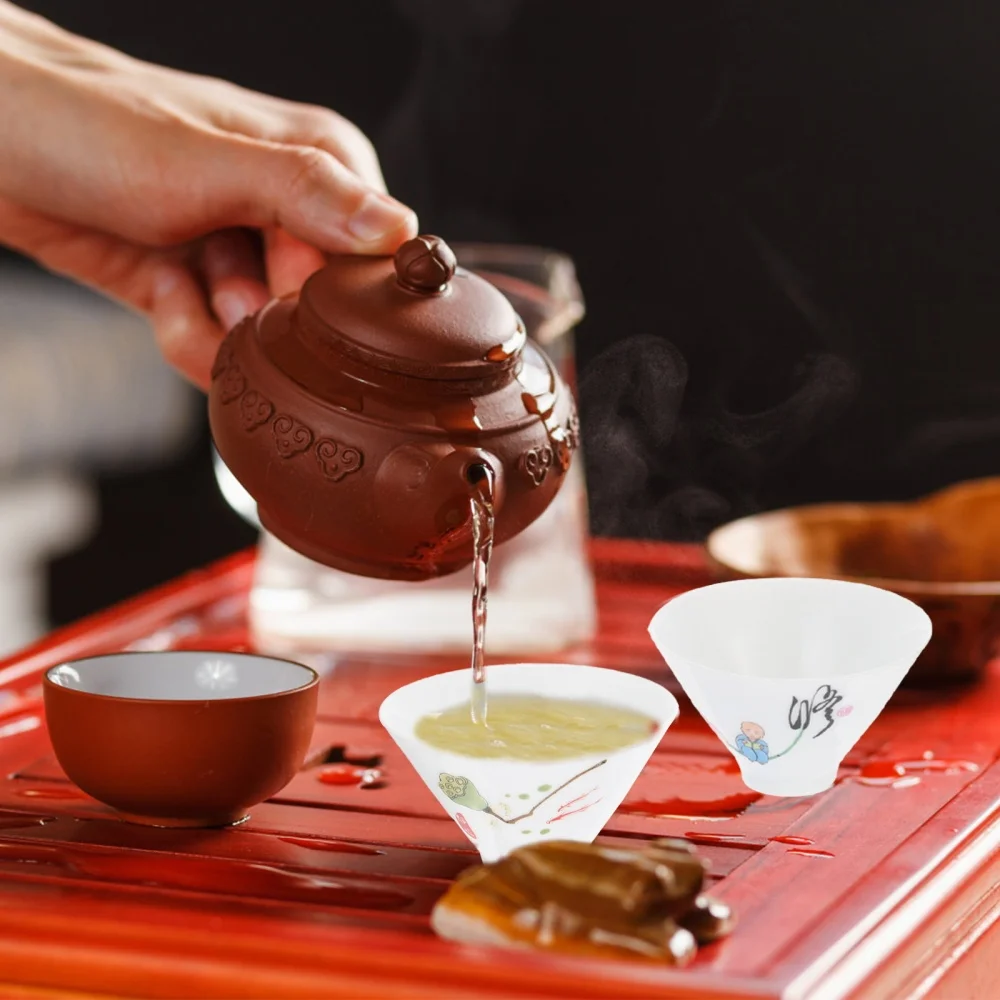 

6pcs Chinese Tea Cups Set Ceramic Kettle Teapot Cup Set Kung Fu Teaware
