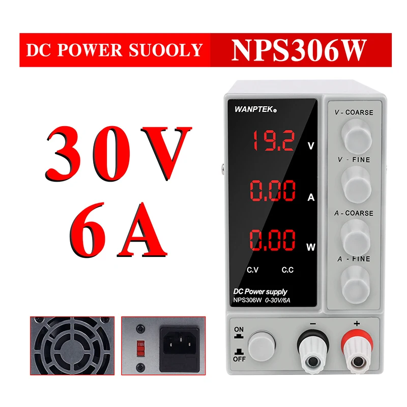 NPSW 30V 6A Wanptek новейший импульсный лабораторный источник питания постоянного тока 120 в 30 в 10 А профессиональный настольный мини Регулируемый цифровой источник питания регулируемый 30 в - Цвет: NPSW 30V 6A