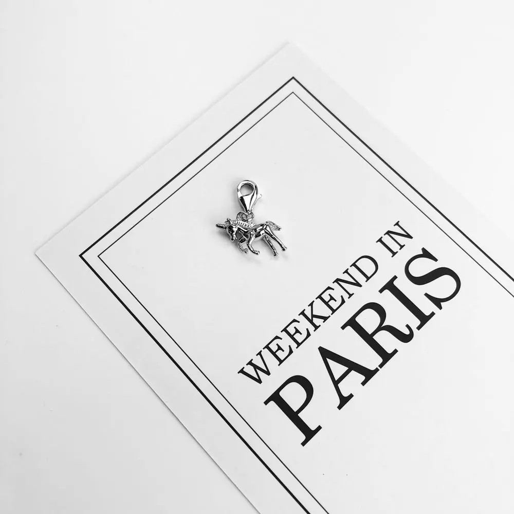 Кулон Лошадь из серебра 925 пробы с единорогом | Украшения и аксессуары