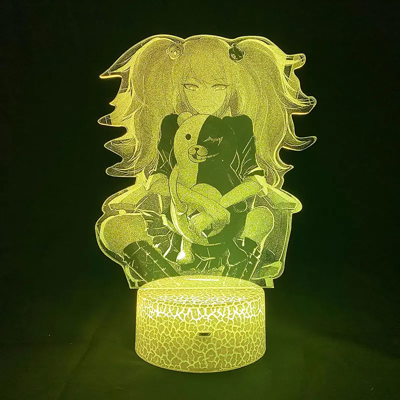 

Game Danganronpa Enoshima Junko 3d Picture Lamp Nightlight for Gaming Room Decor 7colors Bluetooth Control Cool Gifts for Gamer
