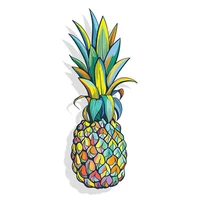 colorful pineapple car sticker automobiles motorcycles exterior accessories reflective vinyl decals for bmw audi ford13cm5cm