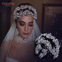 topqueen hp407 silver diamond headband prom tiara and crown wedding hair accessories bridal headpiece crystal headwear jewelry