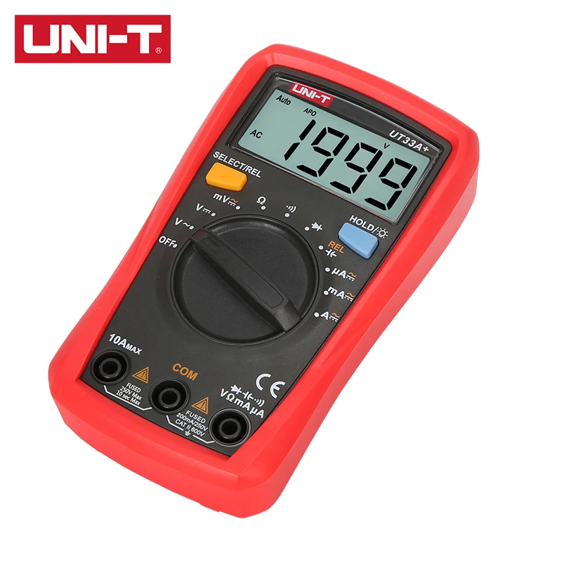 

UNI-T Multimeter Resistance Measure UT33A UT33B UT33C UT33D Plus Capacitance Tester Anti-burn Pocket Digital Ammeter Voltmeter